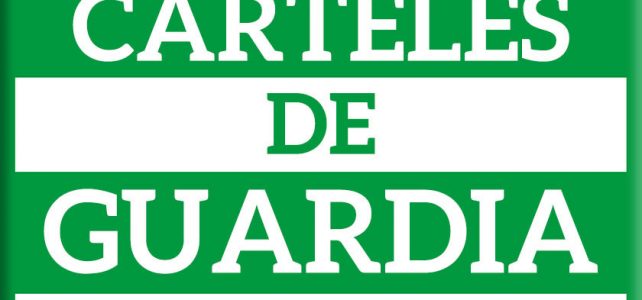 Carteles de guardias Letreros de guardia farmacia y negocios I+farma